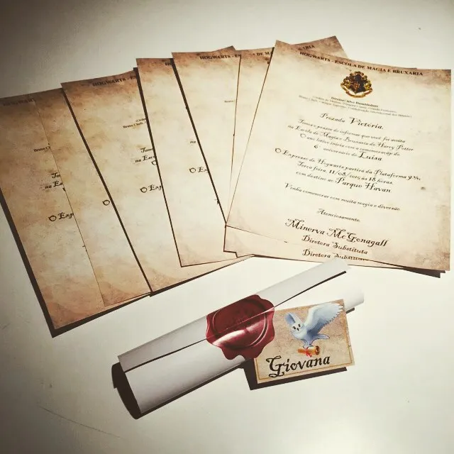 evento, imagen de cartas antiguas y Harry Potter