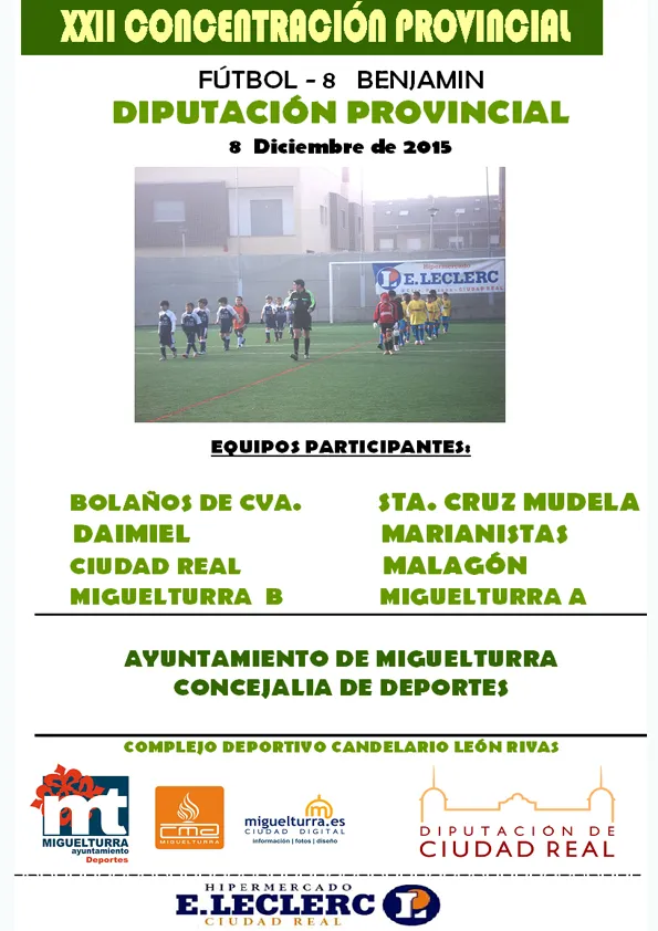 agenda imagen cartel Concentración Provincial Fútbol 8 , diciembre 2015