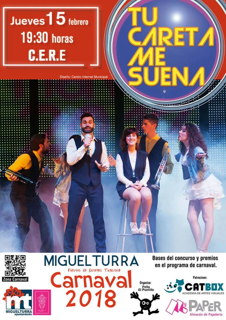 evento imagen cartel del concurso Tu Careta me Suena  2018