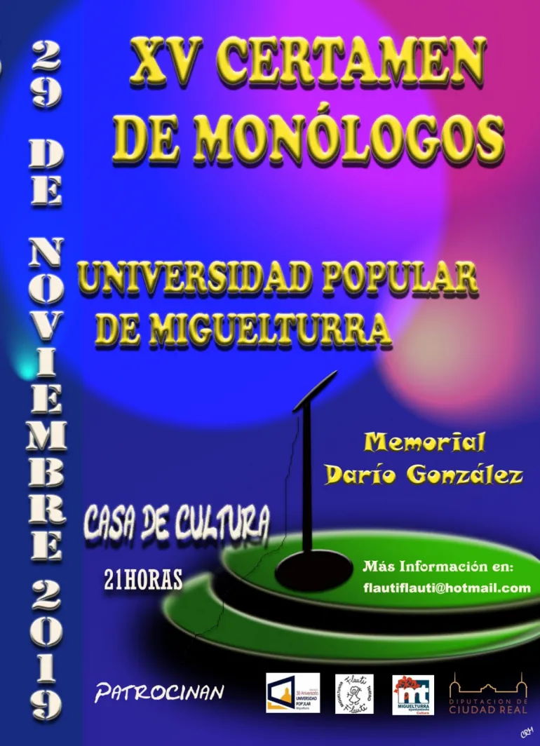 evento imagen cartel Certamen Monólogos Universidad Popular 2019