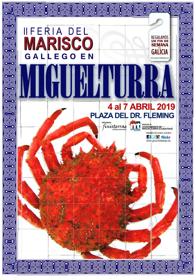 evento imagen cartel de la Feria del Marisco de Miguelturra, abril 2019