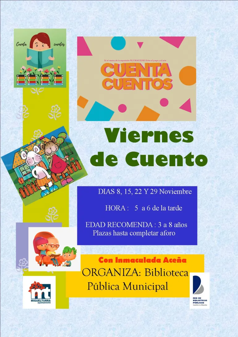 evento imagen cartel viernes de cuento, noviembre 2019 Miguelturra