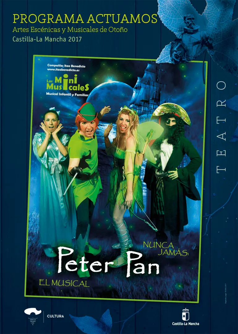 evento imagen cartel teatro musical infantil Peter Pan, Itea Benedicto