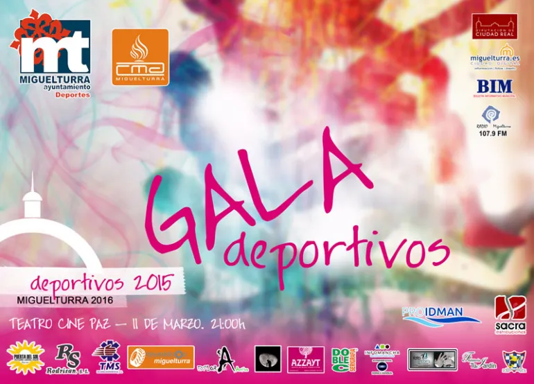 agenda imagen publicitaria de la Gala Deportivos 2015