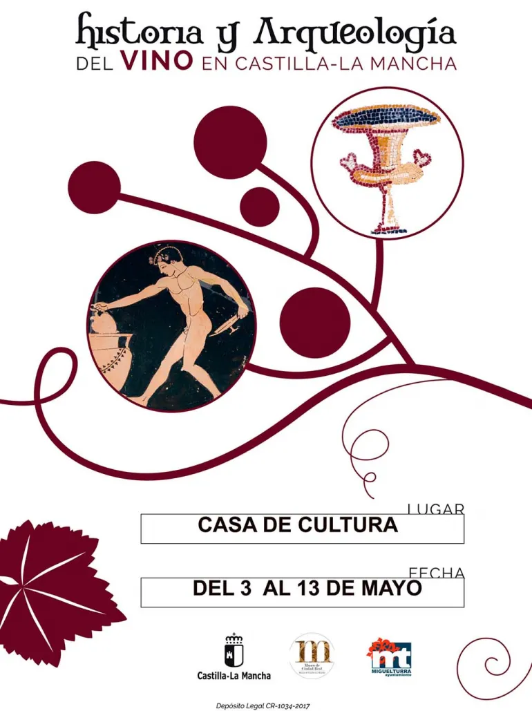 evento imagen del cartel sobre el vino y la historia, mayo 2018