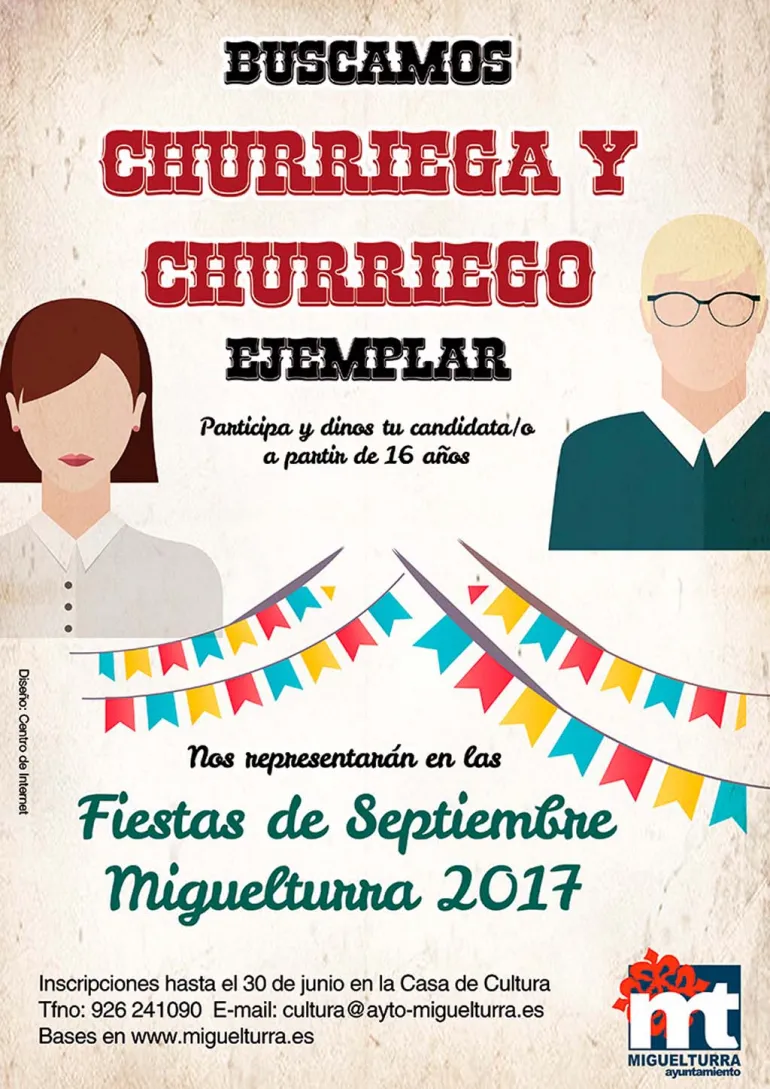 evento imagen cartel concurso churriega y churriego ejemplares 2017, Ferias y Fiestas, diseño Centro de Internet