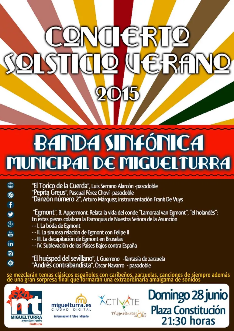 evento, Concierto Solsticio de Verano 2015 Miguelturra