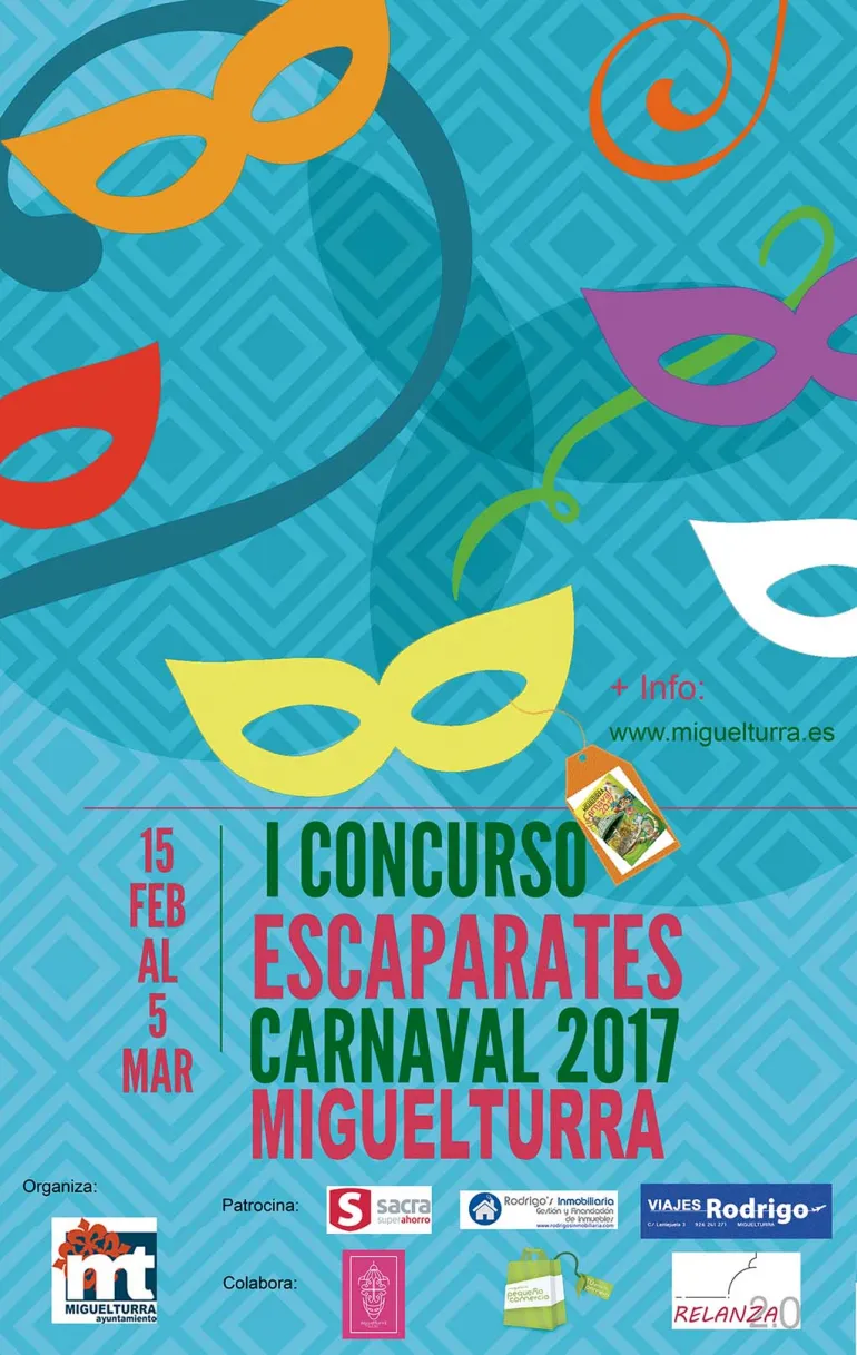 evento imagen del cartel del concurso de escaparates del carnaval 2017