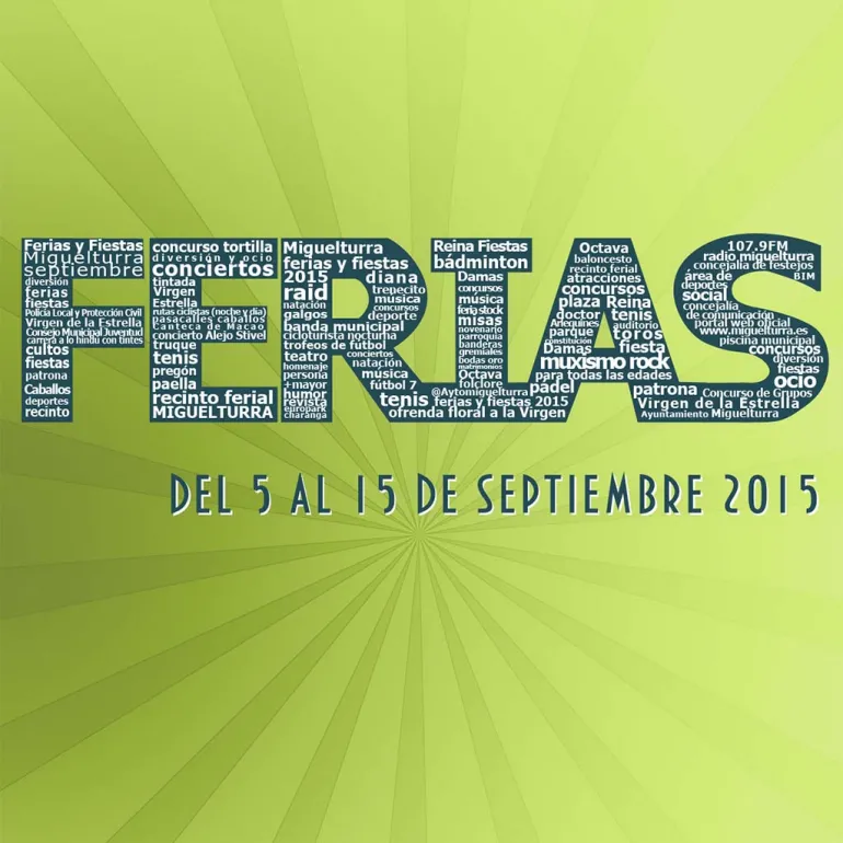 evento cartel optimizado para web de las Ferias y Fiestas de Miguelturra 2015