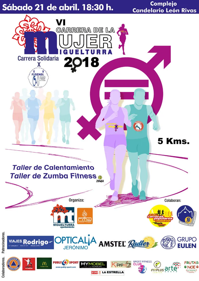 evento cartel definitivo de la Carrera de la Mujer de Miguelturra, abril 2018