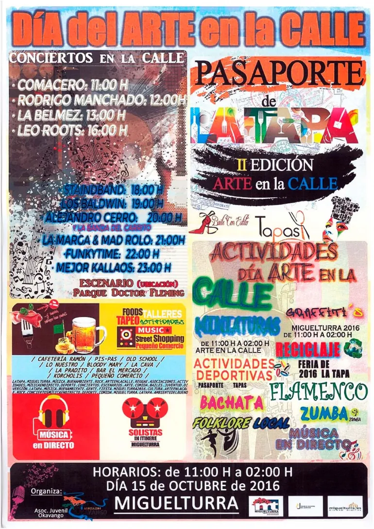 evento imagen del cartel anunciador del Día del Arte en la calle, Miguelturra octubre 2016