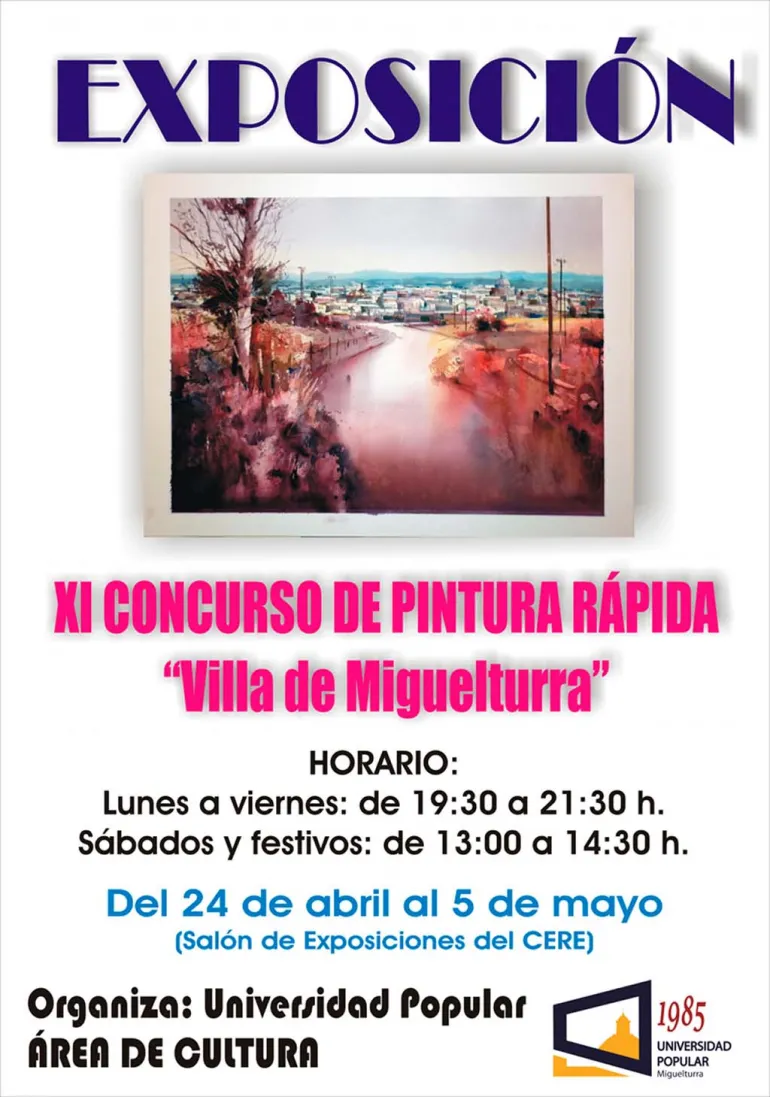 evento imagen del cartel anunciador exposición Certamen Pintura Rápida 2017