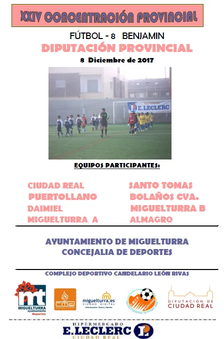 evento imagen del cartel de la concentración de fútbol provincial, diciembre 2017