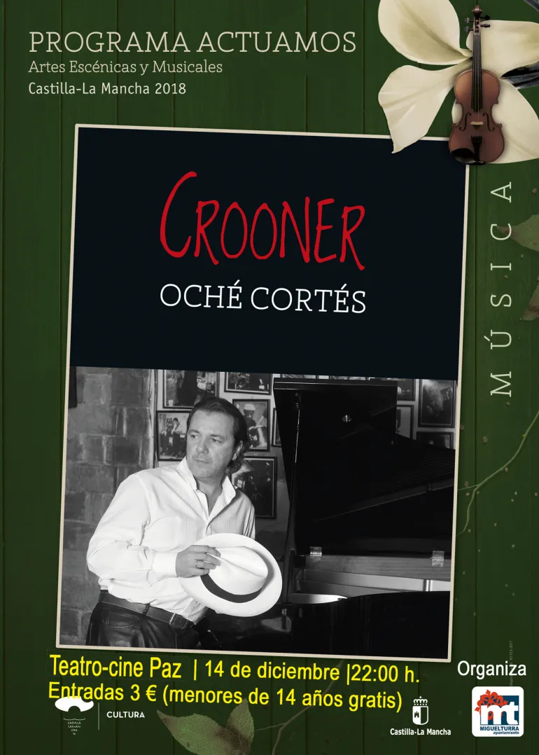 evento imagen del cartel final del Concierto de Oché Cortés en Miguelturra, diciembre 2018