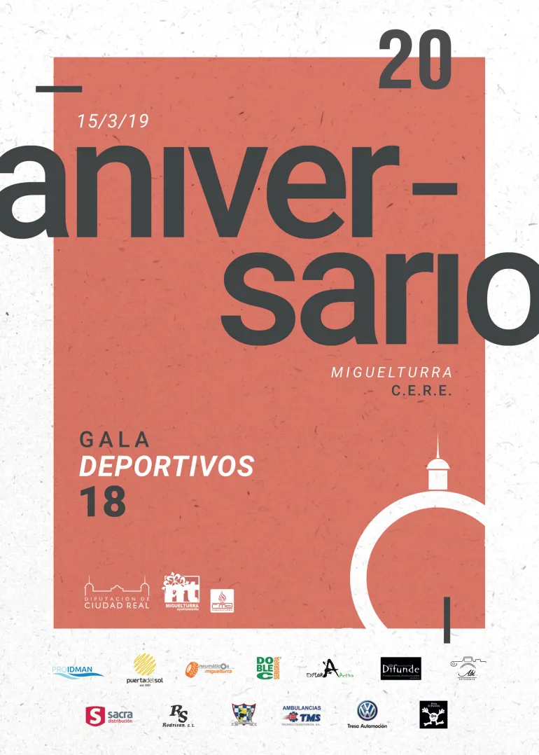 evento imagen cartel anunciador Gala Premios Deportivos 2018