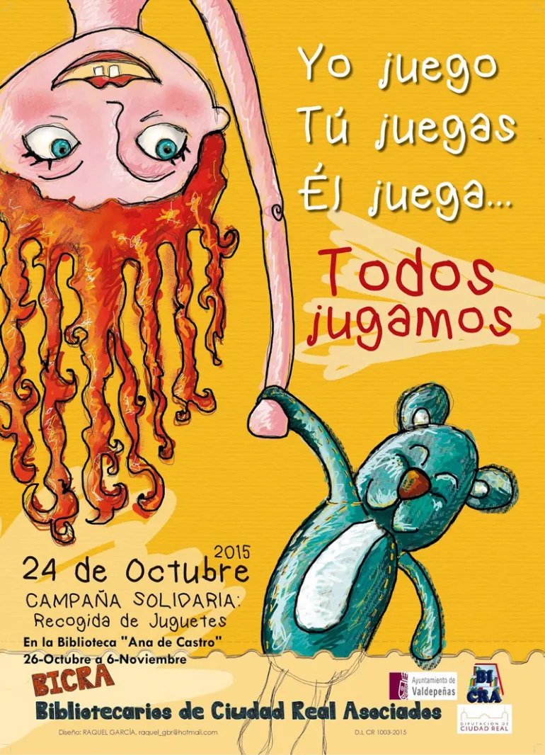 agenda imagen del cartel de recogida de juguetes en Bibliotecas Públicas, diciembre 2015