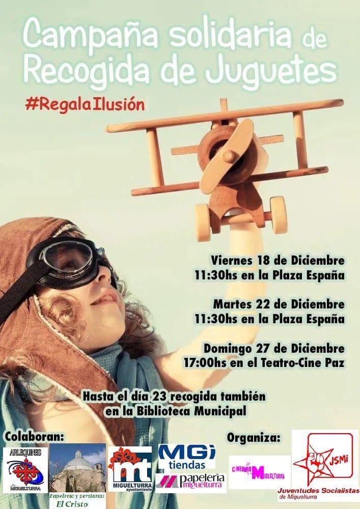imagen cartel Juventudes Socialistas recogida juguetes Navidad 2015