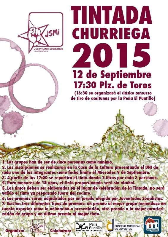 agenda cartel de la Tintada Churriega Ferias 2015