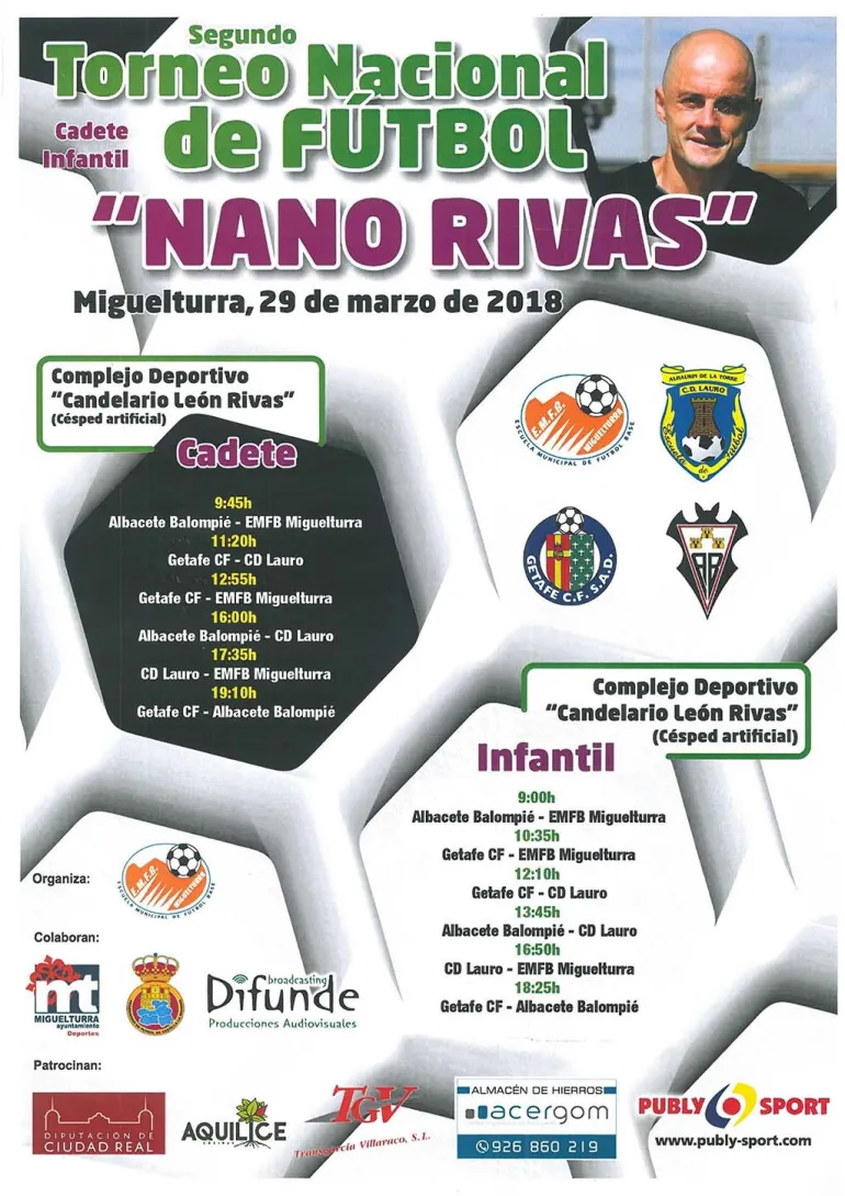 evento imagen del cartel anunciador del Torneo Nacional de Fútbol Nano Rivas 2018