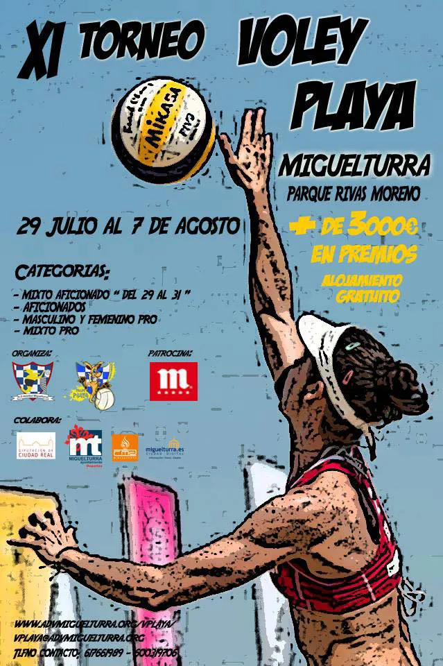 agenda imagen del cartel del torneo Vóley Playa Miguelturra 2016