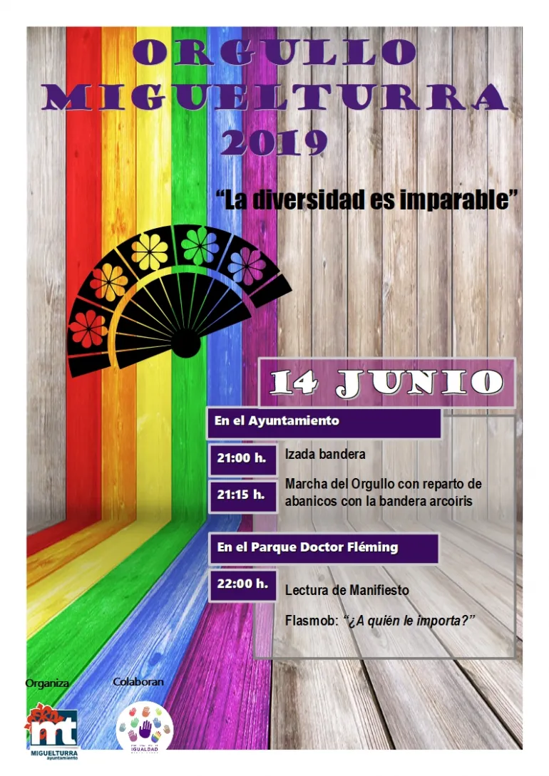 evento imagen del cartel anunciador de los actos del Orgullo 2019 en Miguelturra