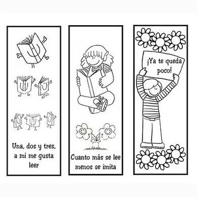 agenda imagen ejemplos de marcapáginas infantiles