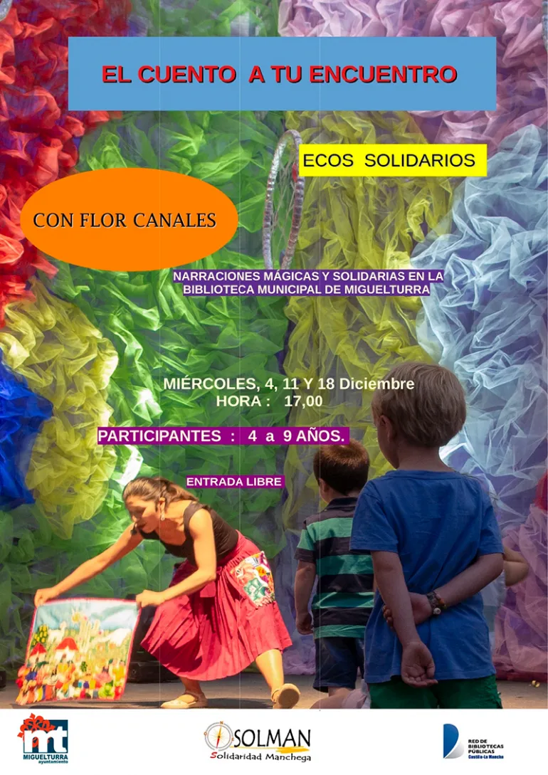 evento imagen del cartel anunciador de los talleres de cuentacuentos en Miguelturra, diciembre 2019