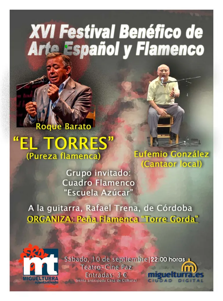 evento imagen del cartel del Festival Benéfico de Arte Español y Flamenco Ferias 2016 Miguelturra