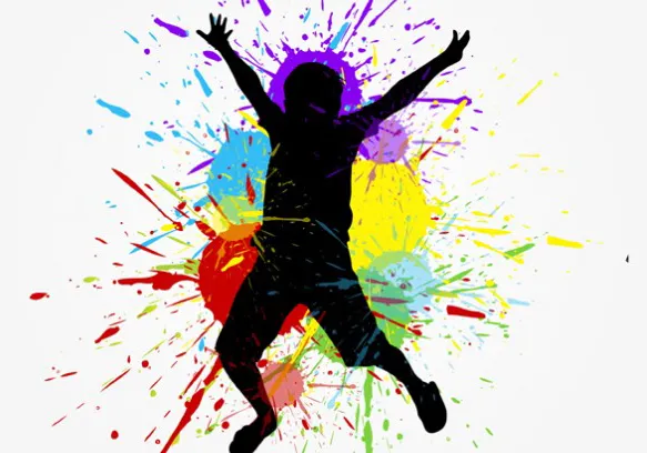 evento imagen de joven con colores
