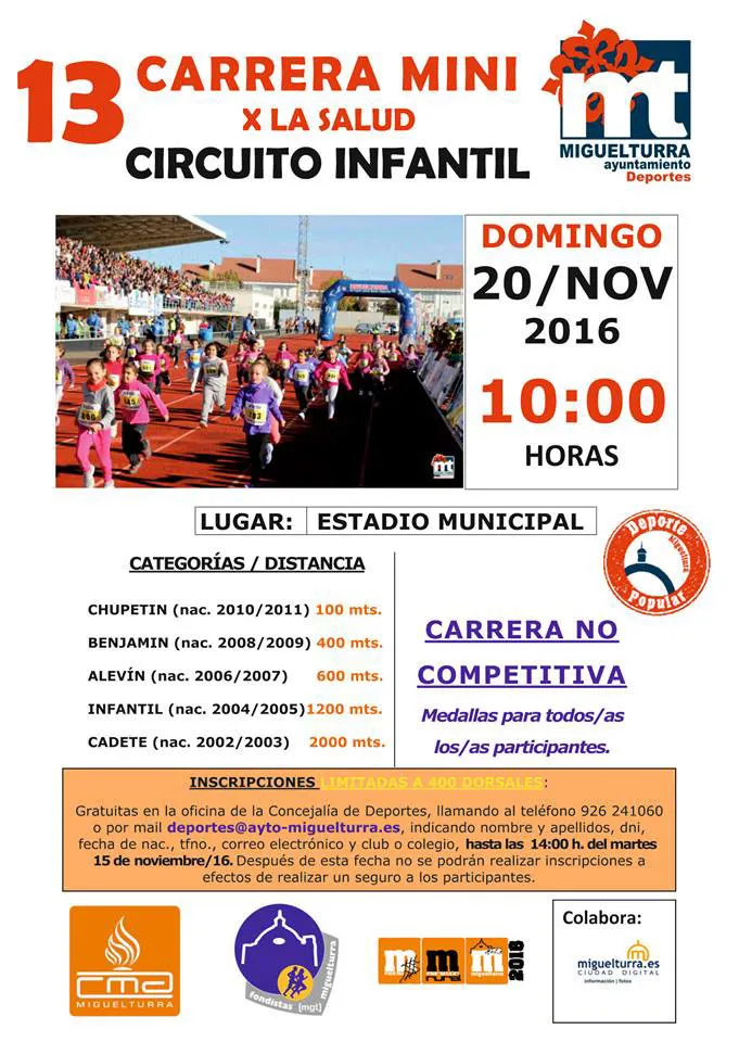 evento imagen cartel Cartel Carrera Mini por la Salud, noviembre 2016