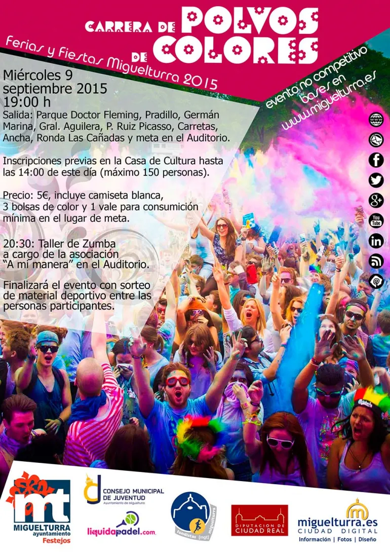 agenda imagen cartel Primera Carrera de Colores Ferias 2015