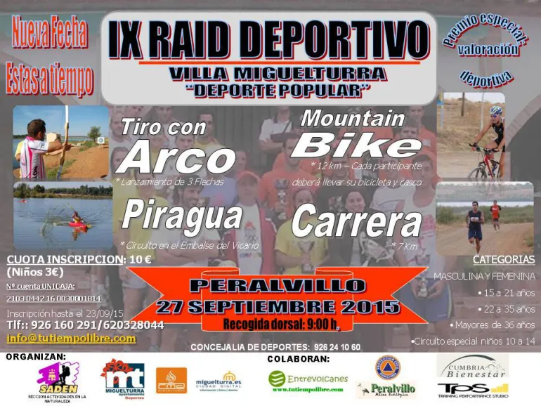 agenda imagen cartel raid deportivo ferias 2015 Miguelturra