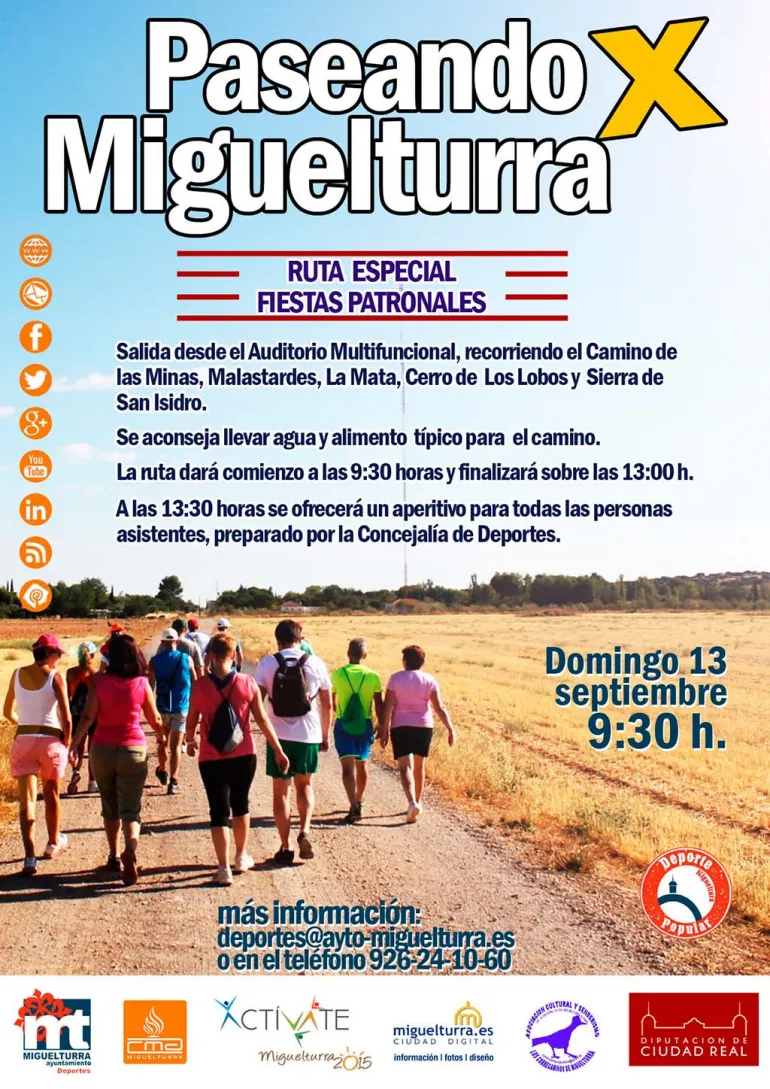 agenda imagen cartel Paseando por Miguelturra especial ferias 2015