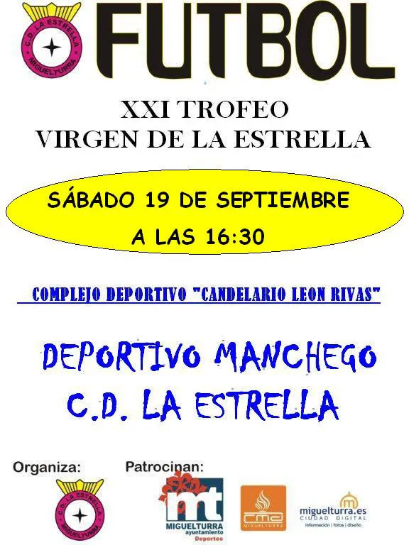 imagen cartel partido fútbol 19 septiembre 2015