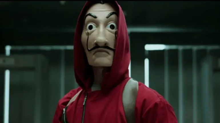 evento imagen de un fotograma de la serie La Casa de Papel