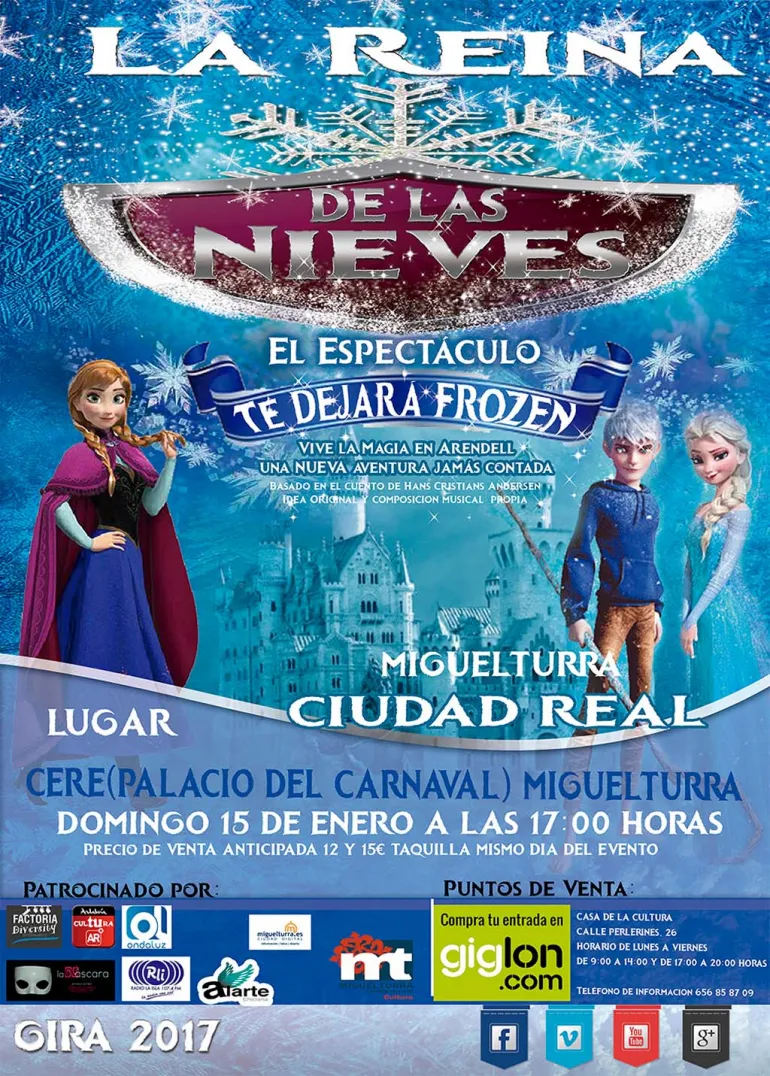 evento imagen cartel La Reina de las Nieves, enero 2017