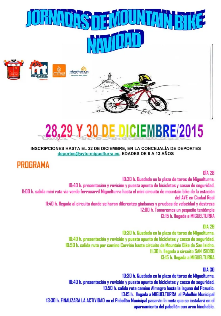 agenda imagen cartel mountain bike navidad 2015
