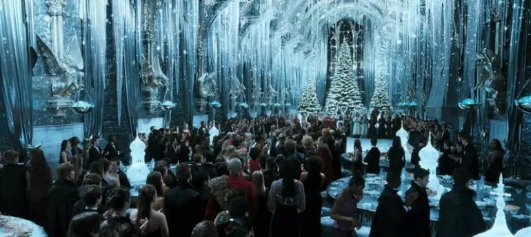 evento, imagen de fiesta de Navidad de la película Harry Potter