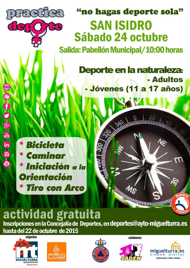 agenda cartel evento deportivo 24 octubre de 2015