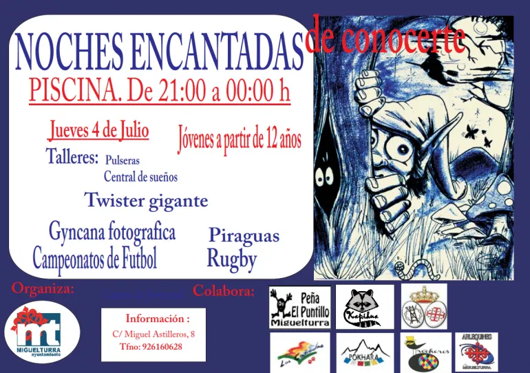 evento cartel de las Noches Encantadas de conocerte, 4 de julio de 2019