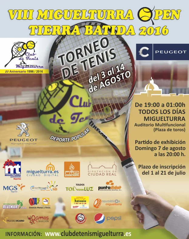 agenda imagen del cartel de Open de Tenis Tierra Batida Ciudauto Miguelturra 2016