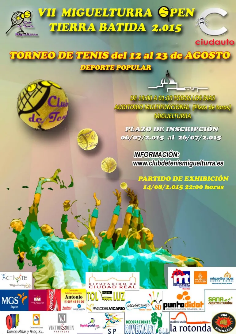 evento imagen, cartel Open de Tenis de Tierra Batida Ciudauto 2015
