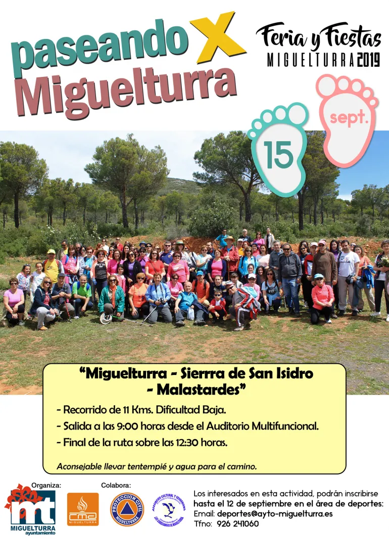 evento imagen cartel anunciador del Paseando por Miguelturra especial Ferias, 2019-09-15
