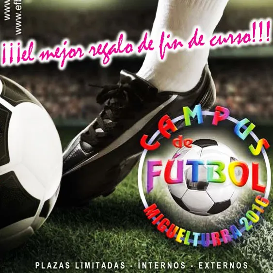 evento imagen extraída del díptico del Campus de Fútbol de Miguelturra 2016