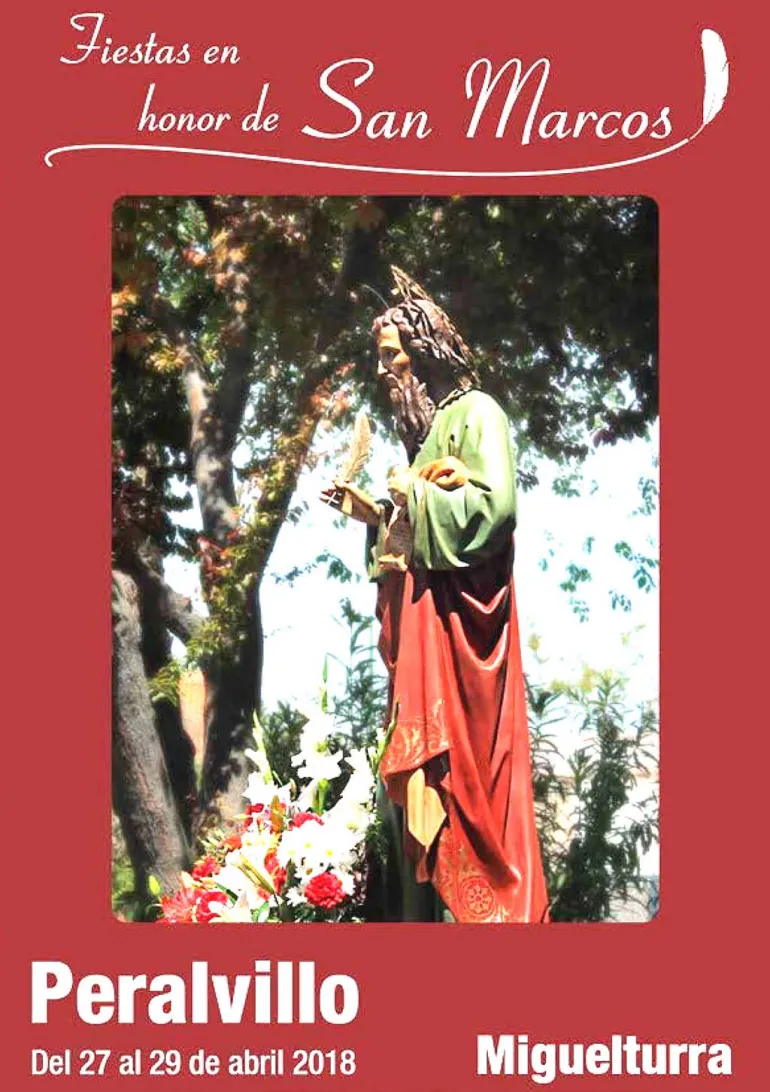 evento imagen del cartel de las fiestas en honor a San Marcos 2018, Peralvillo