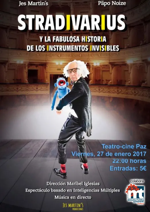 evento imagen del cartel de la obra Stradivarius, enero 2017