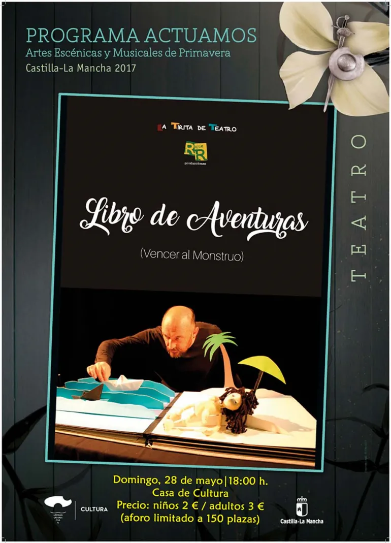 evento imagen cartel de la obra de teatro Libro de Aventuras, mayo 2017