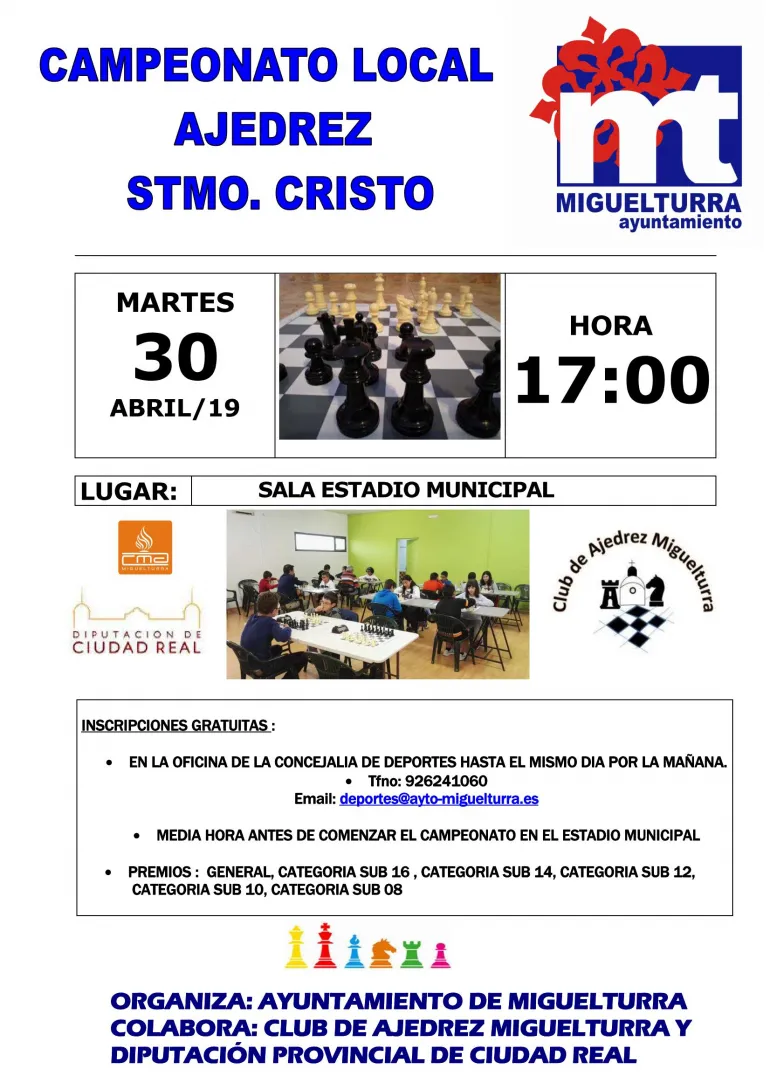 evento imagen cartel Torneo Ajedrez del Cristo de Miguelturra, abril 2019
