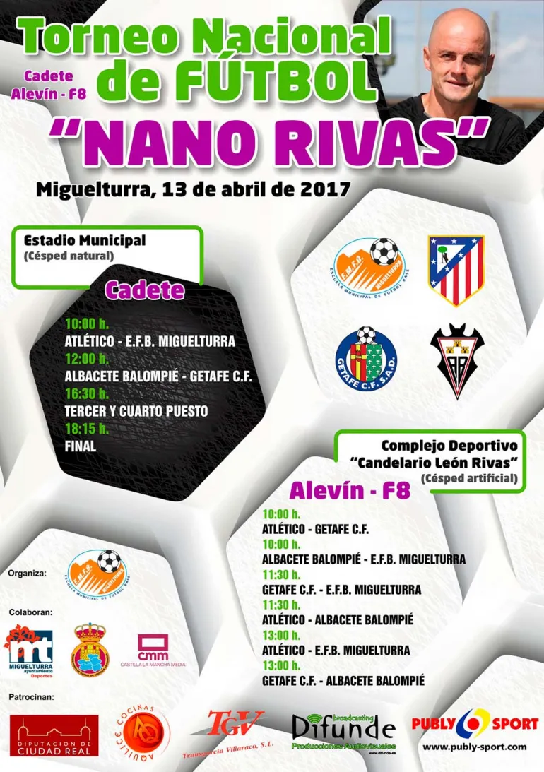 evento cartel Torneo Nacional de Fútbol Nano Rivas, abril 2017