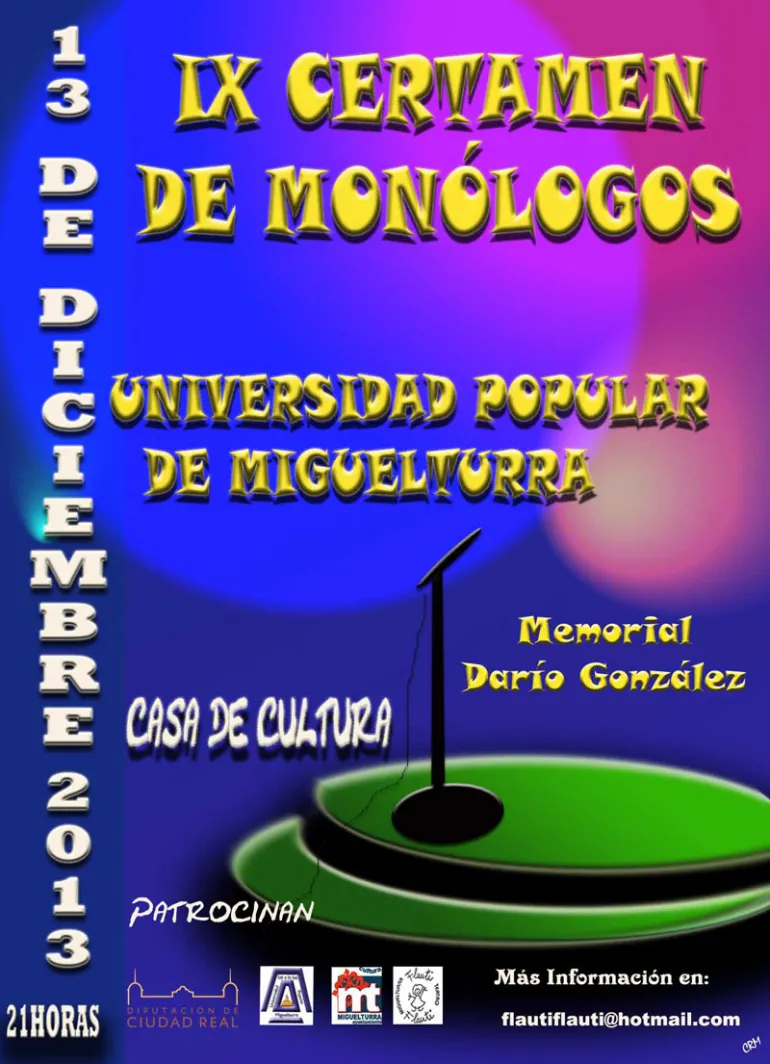 imagen cartel concurso monólogos de la UP 2013